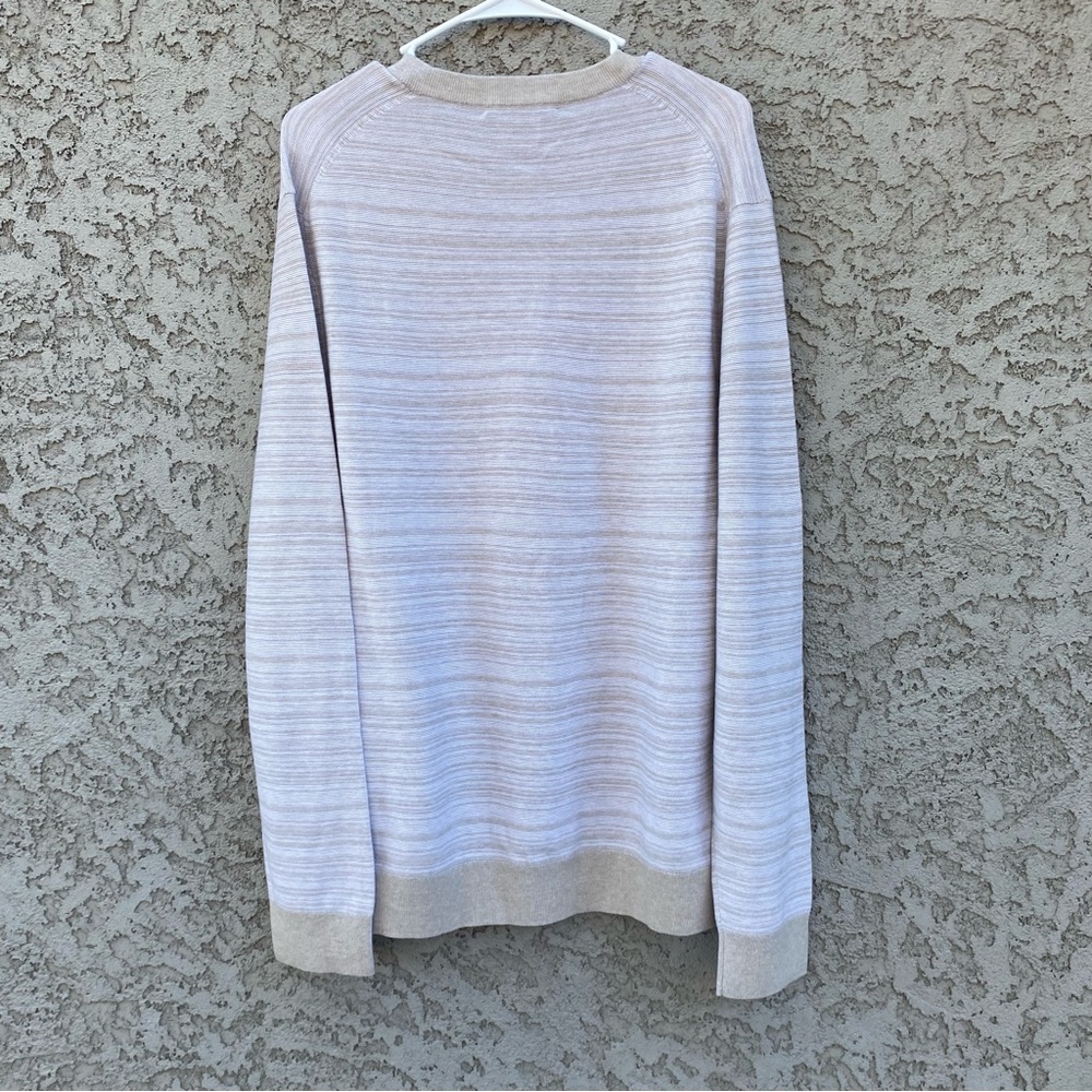 MICHAEL KORS Striped Oatmeal Crewneck Sweater - Picture 5 of 7